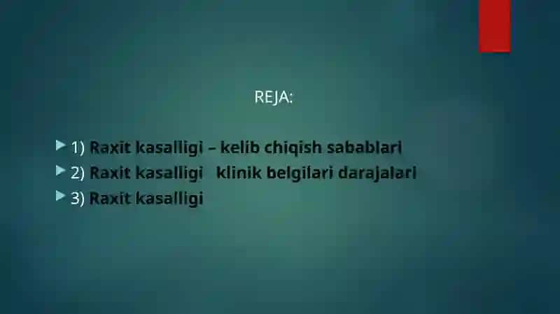 Raxitsimon kasalliklar 2