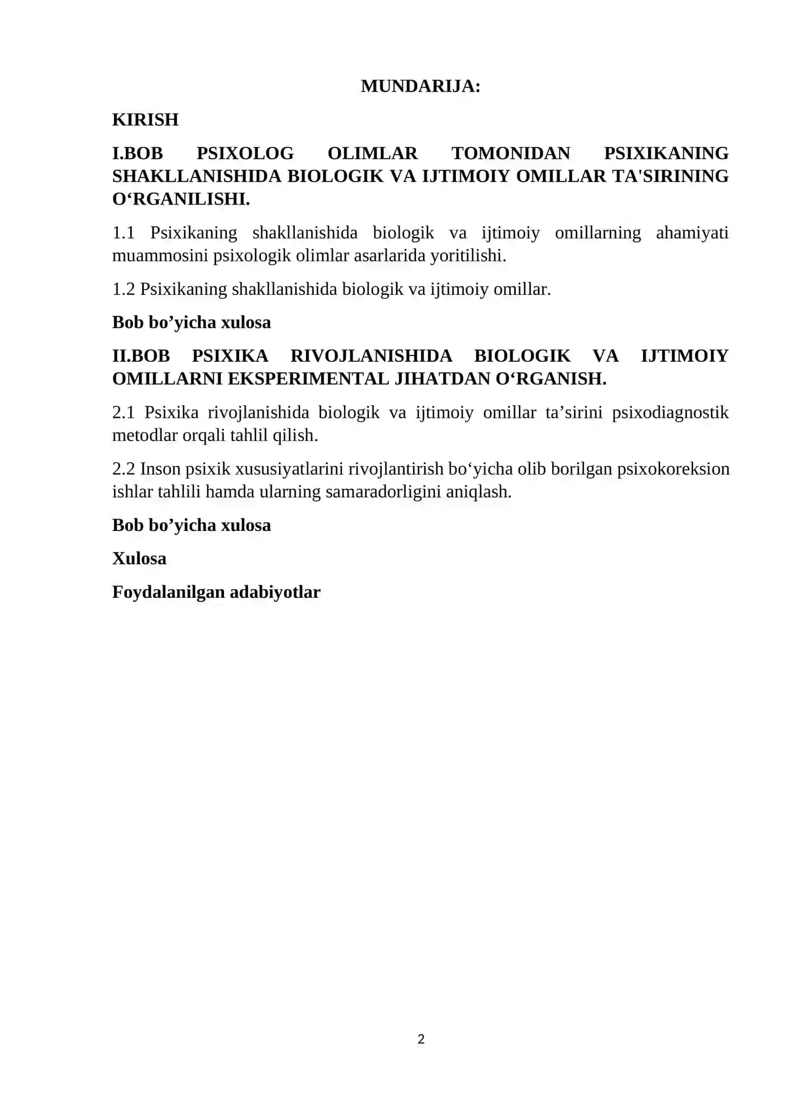Psixikaning shakillanishida biologik va ijtimoiy omillarning oʻzaro taʼsiri 2