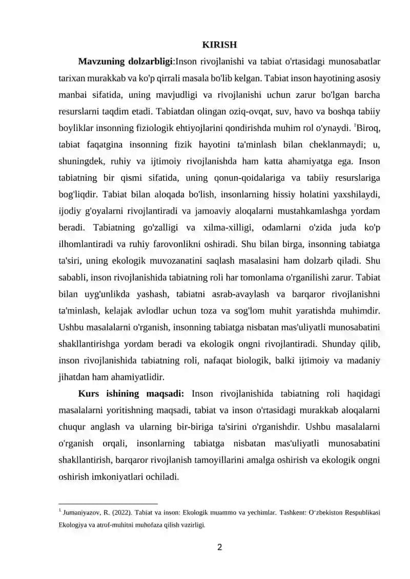 INSON RIVOJLANISHIDA TABIATNING RO‘LI HAQIDA QADIMI QO`LYOZMALARDA YORITILISHI 2