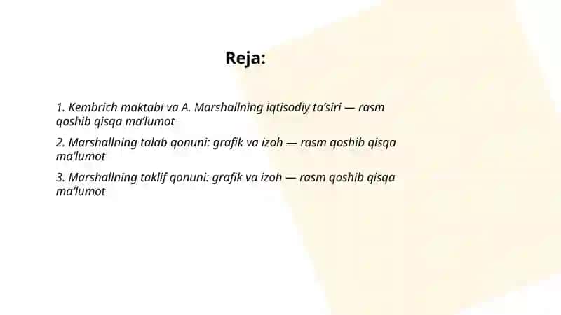 Kembrich maktabi va A. Marshallning iqtisodiy taʼsiri 2