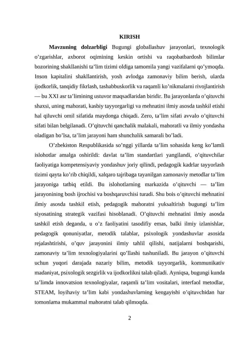 O'qituvchi mehnatini ilmiy asosda tashkil etish 2
