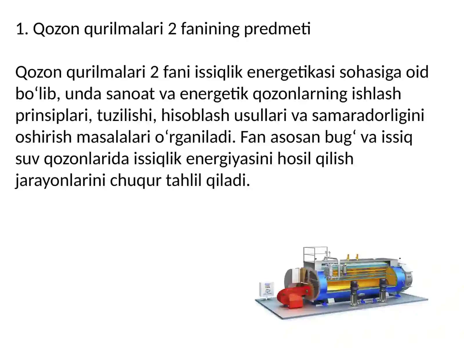 Qozonqurilmalarifaniningpredmetivaumumiytasnifi 2