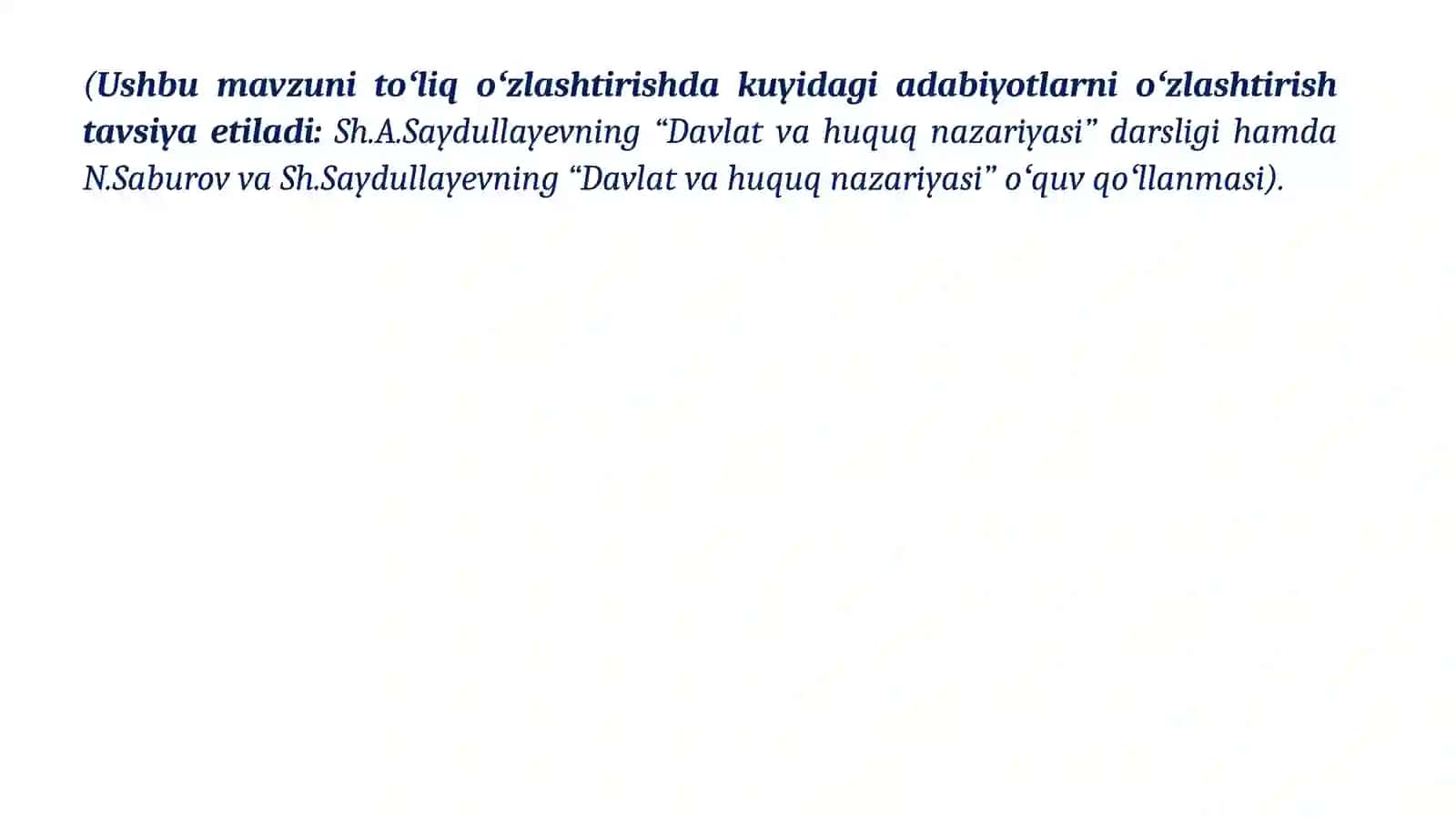 DAVLATVA HUQUQNING RIVOJLANISH ISTIQBOL VAYO‘LLARI 2