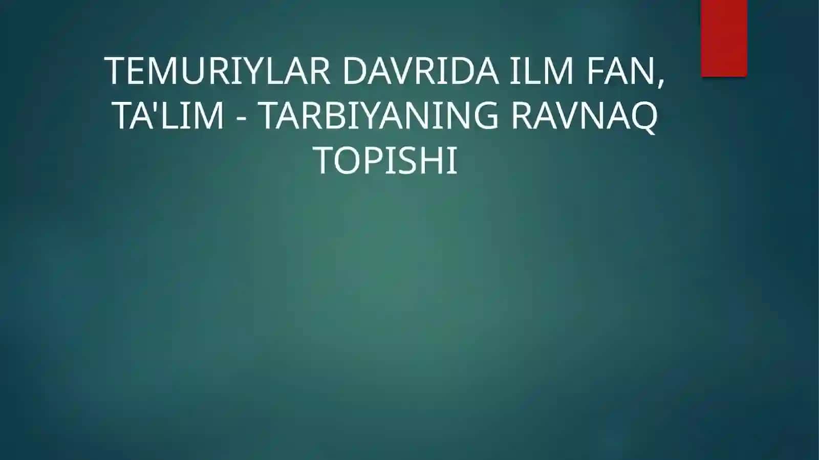Umumiy pedagogika fani darsligi 2
