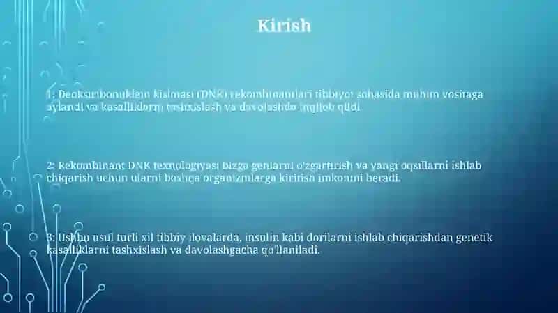 Tibbiyotda Dnk Rekombinantlarini Qôllanishi 2