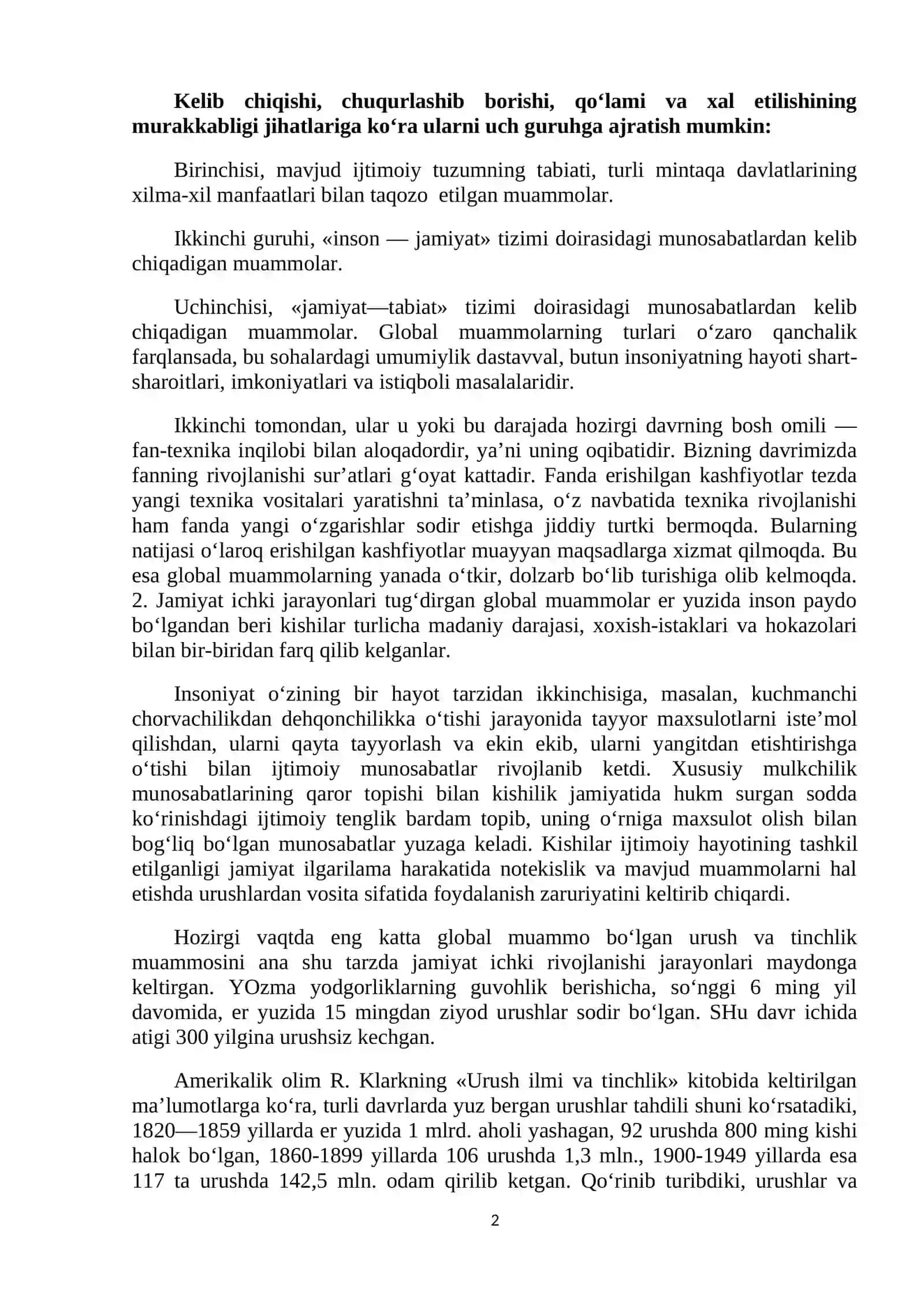 GLOBAL JARAYONLAR VA BARQAROR TARAQQIYOT 2