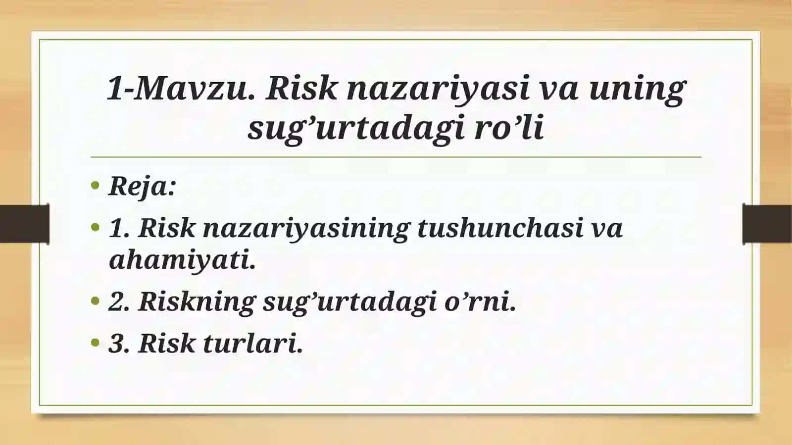 “SUG’URTA ISHI” FANI BO’YICHA TAYYORLANGAN TAQDIMOT 2