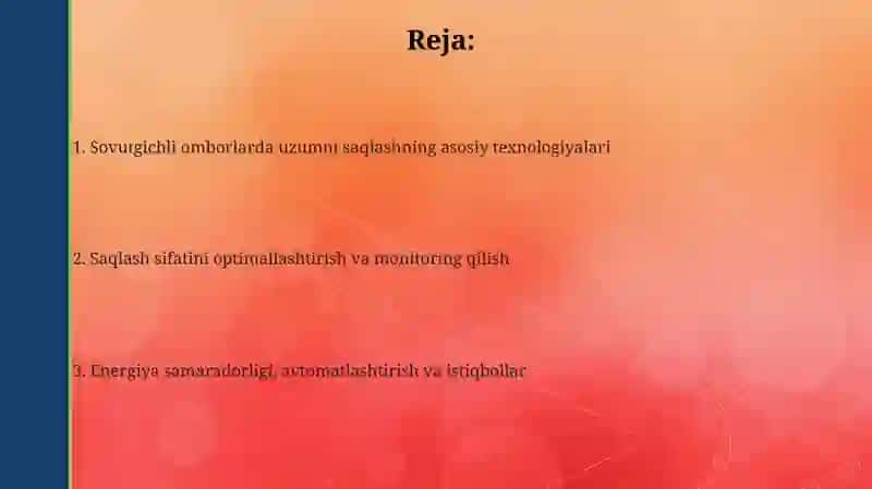Sovutgichli omborlarda uzumni saqlashning zamonaviy texnologiyalari 2