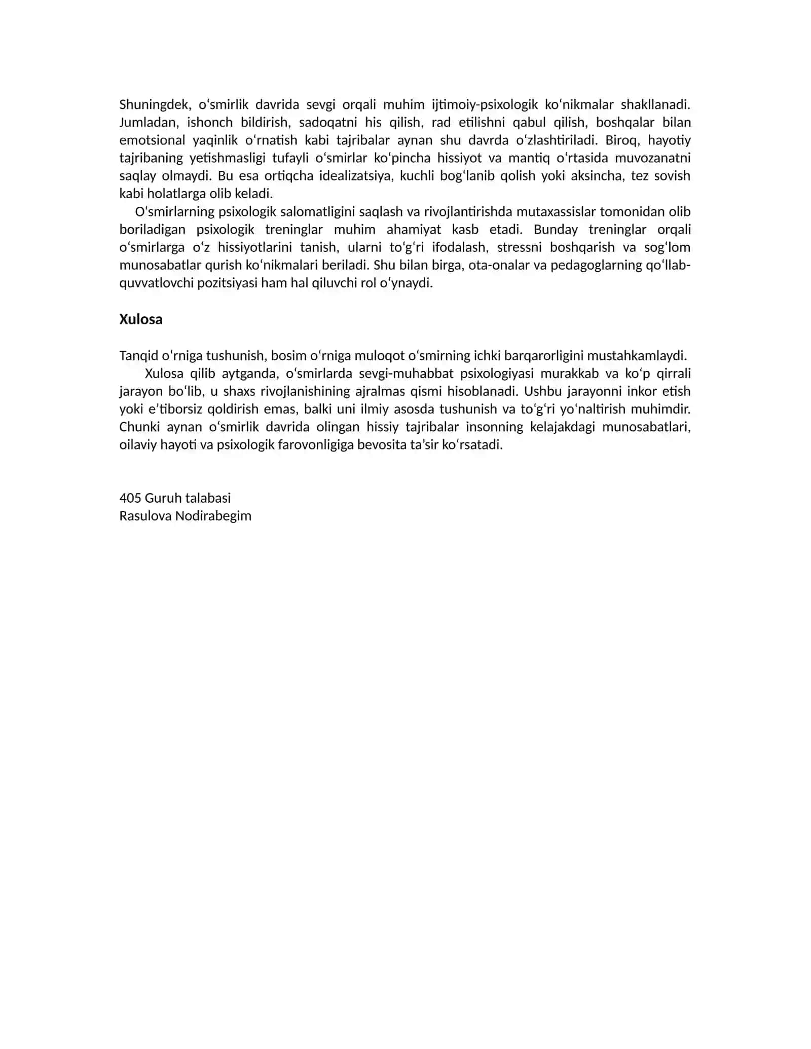 O‘smirlarda sevgi-muhabbat psixologiyasi: ilmiy-psixologik tahlil 2