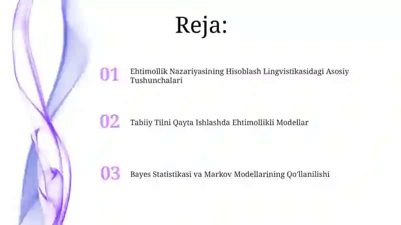 Kompyuter lingvistikasida ehtimollar nazariyasi 2