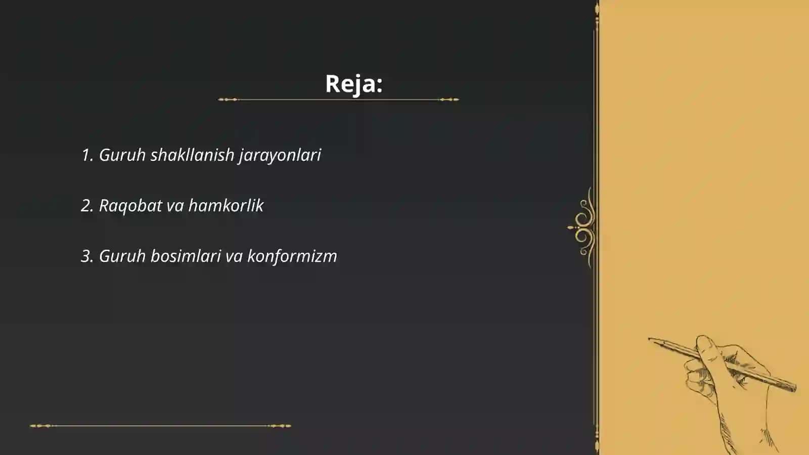 Katta va kichik guruhlar psixalogiyasi 2