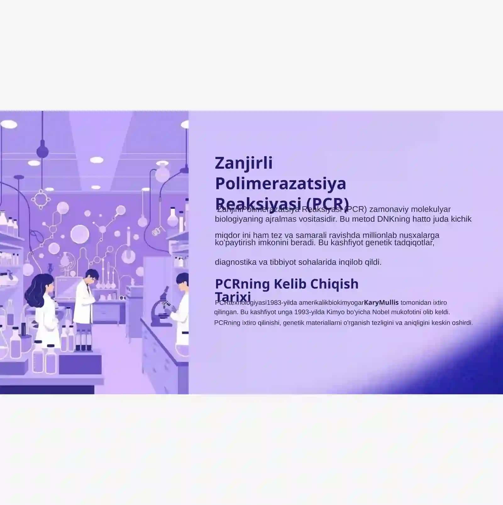 Zanjirli polimerazatsiyalash reaksiyasi 2