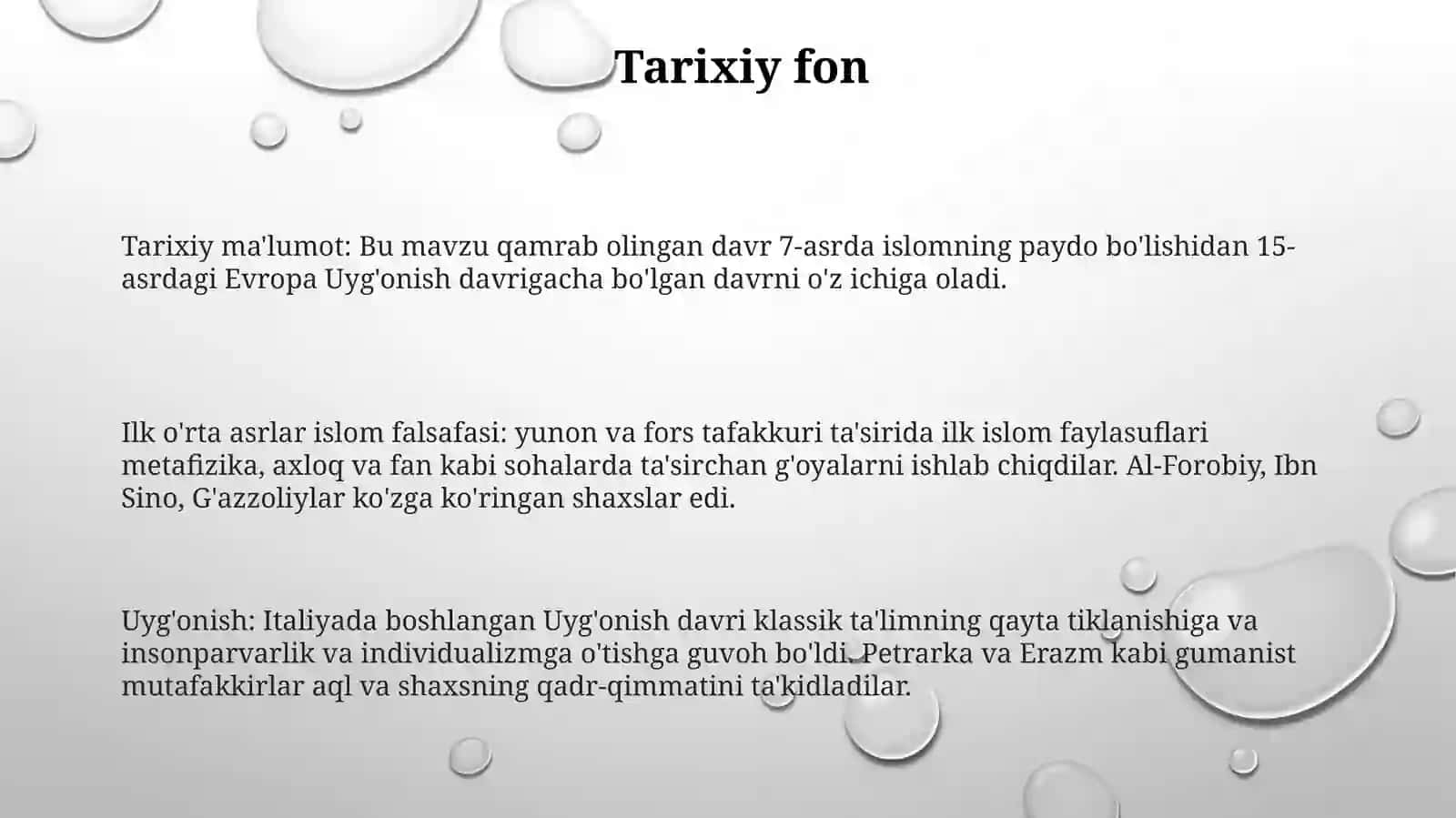 Ilk OʻRta Asrlar Sharq Falsafasi Va UygʻOnish Davri 2