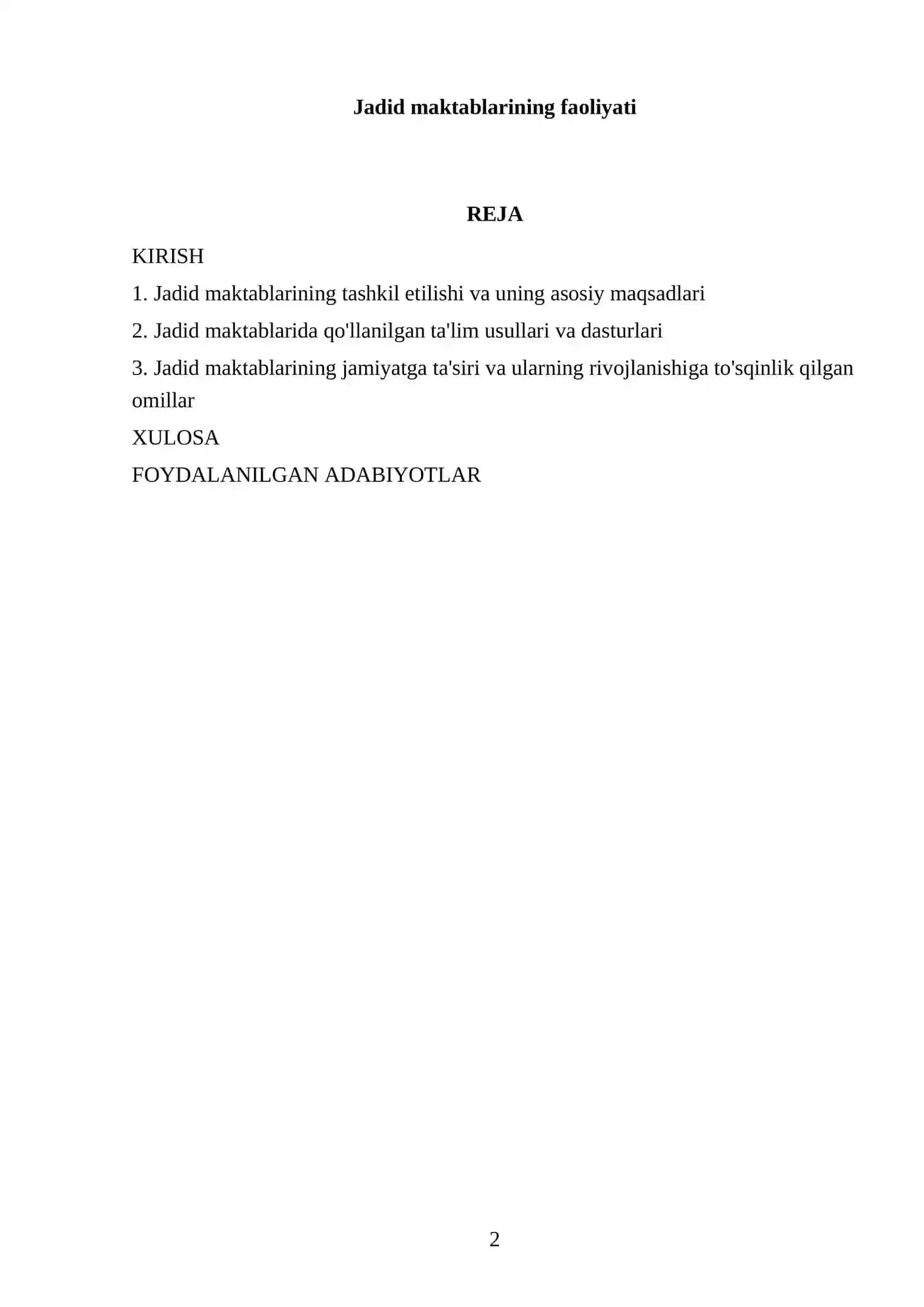Jadid maktablarining faoliyati 2