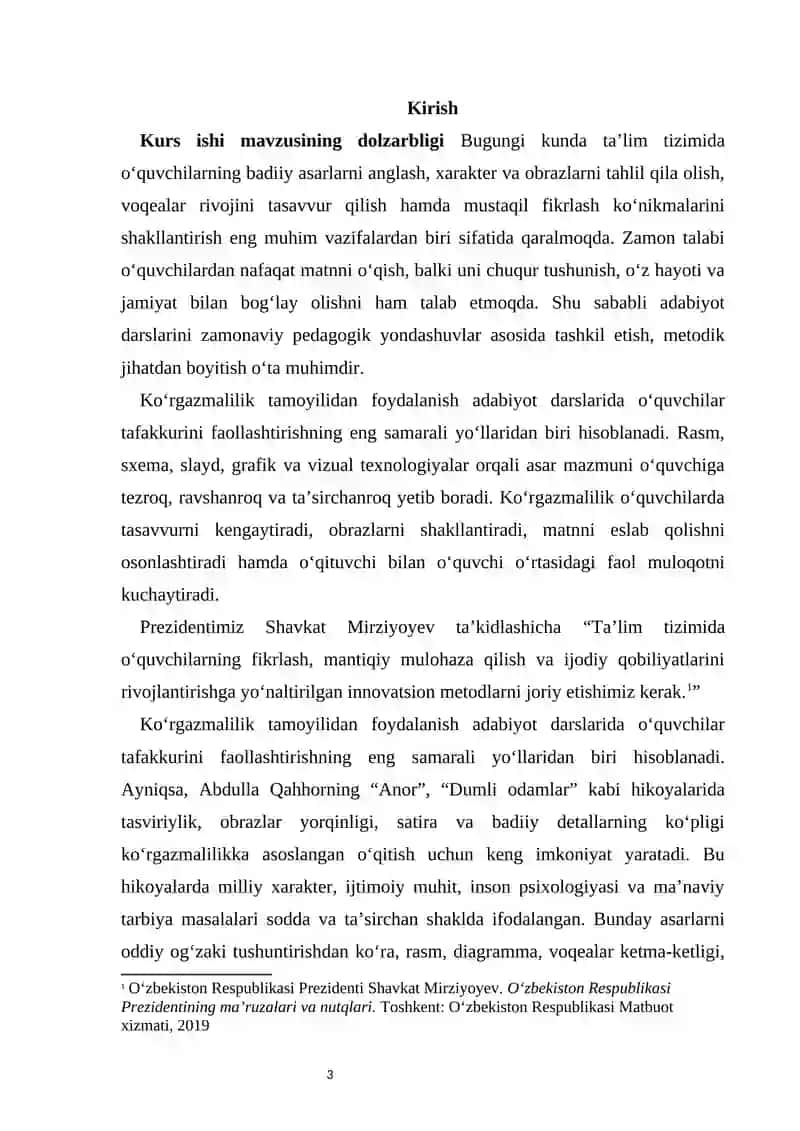 Abdulla Qahhor hikoyalarini ko‘rgazmalilik asosida o‘rganish 2