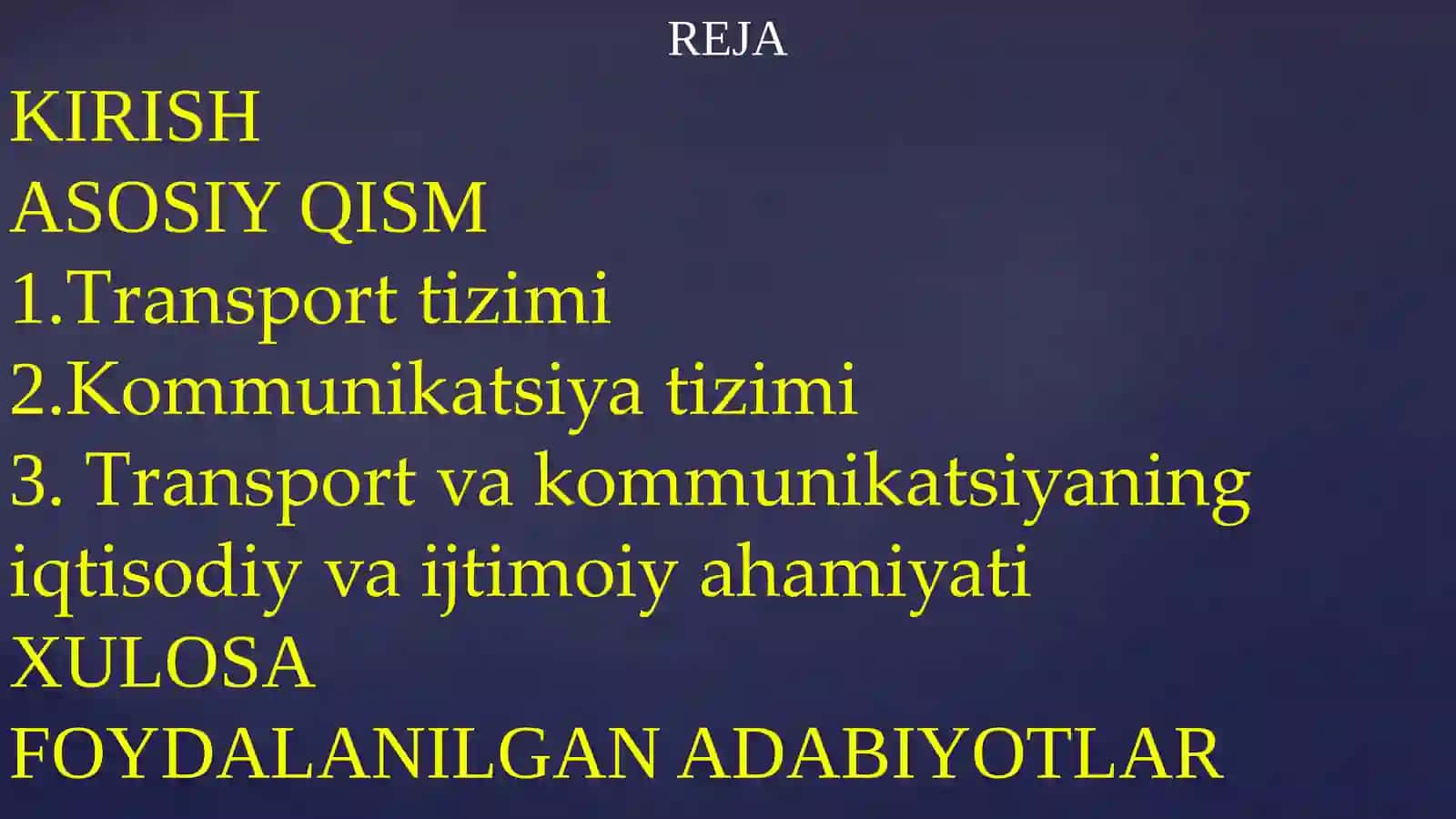 Arab Mamlakatlarining Transport va Kommunikatsiyasi 2