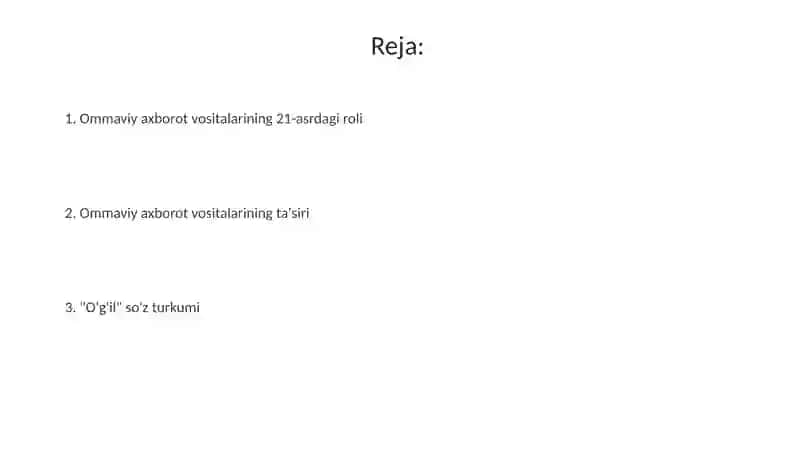 Ommaviy axborot vositalarining 21-asrdagi roli 2