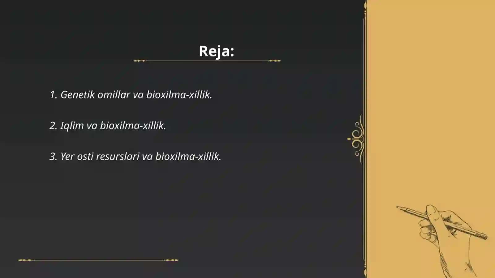Omillarni bioxilma-xillikka ta'siri 2