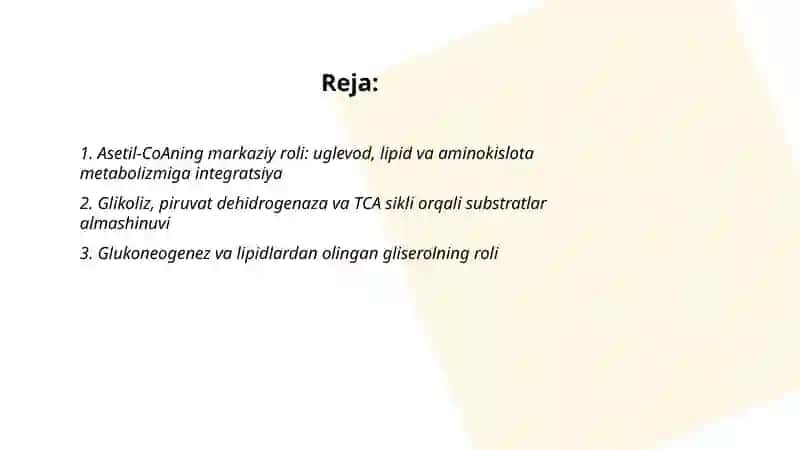 Uglevodlar Lipidlar va Aminokislotalar almashinuvini oʻzaro bogʻliqligi 2