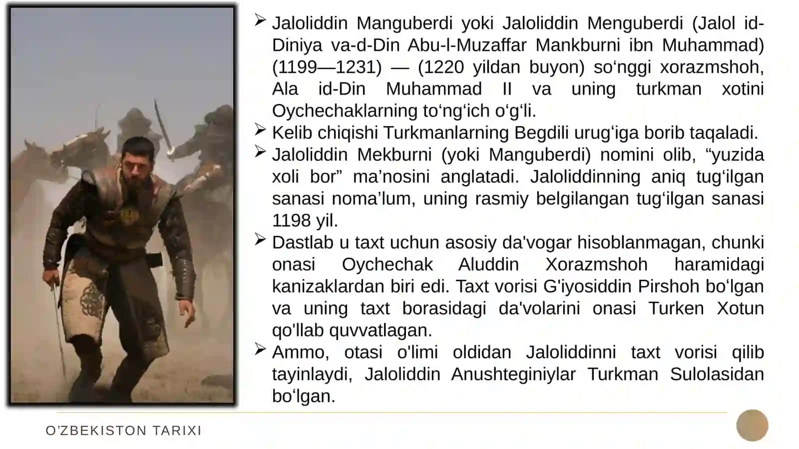 Jaloliddin Manguberdining mo‘g‘ullarga qarshi kurashi 2