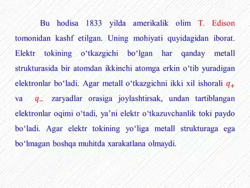 ELEKTRONIKAASOSLARI, YARIMO‘TKAZGICHLI ASBOBLAR 2