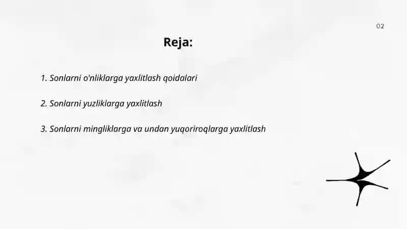 Sonlarni yaxlitlash. Rim raqamlarni. 2