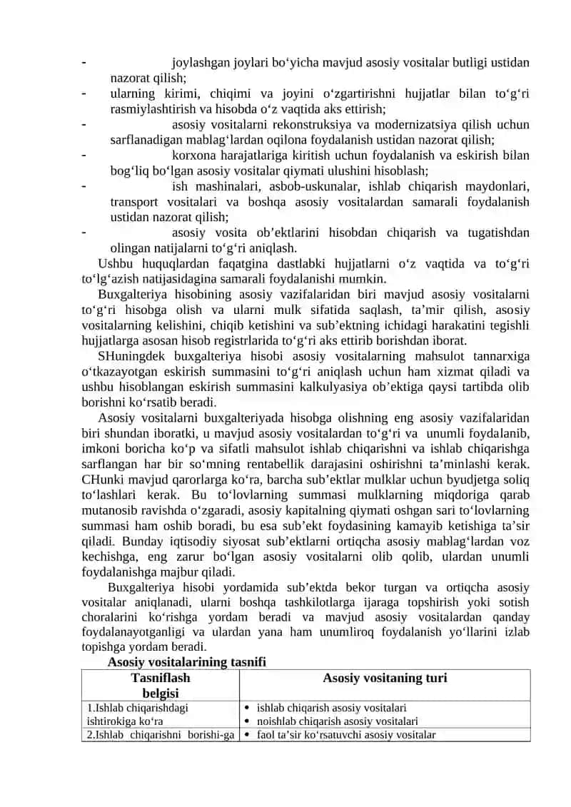 Asosiy vositalar va nomoddiy aktivlar 2