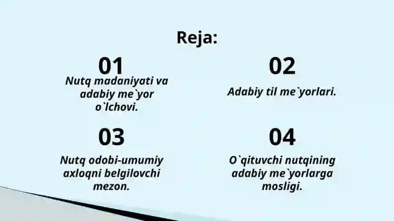 Adabiytil va nutq madaniyati 2