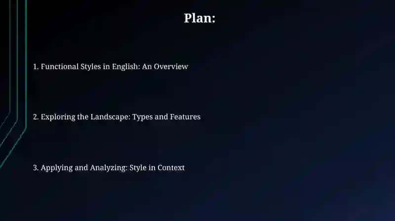 Functional styles. Types of functional styles in English 2