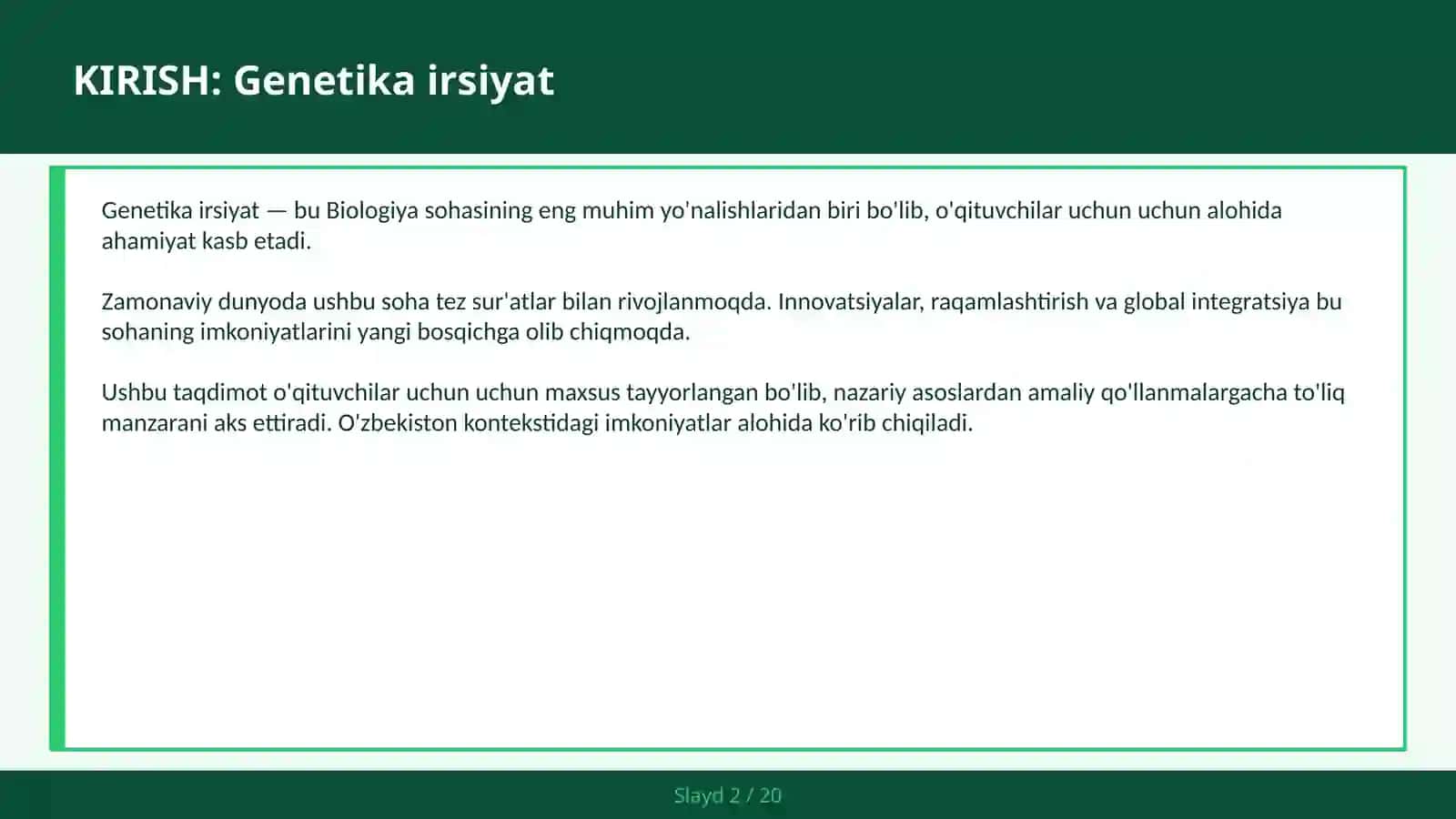 Genetika irsiyat — Mendel DNK mutatsiya 2