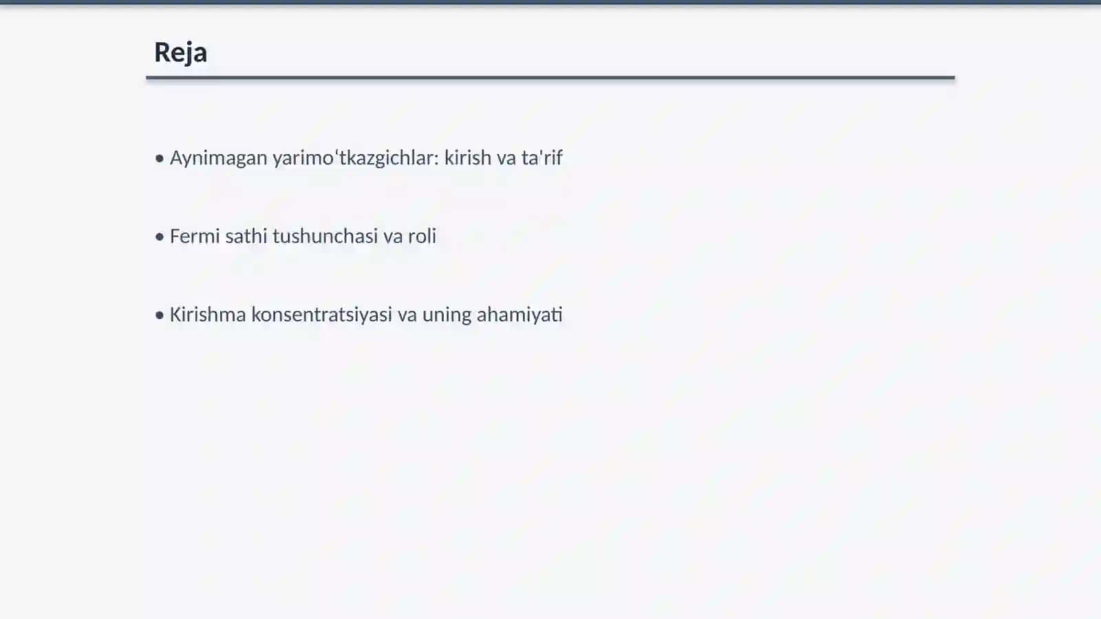 Aynimagan yarimoʻtkazgichlar 2