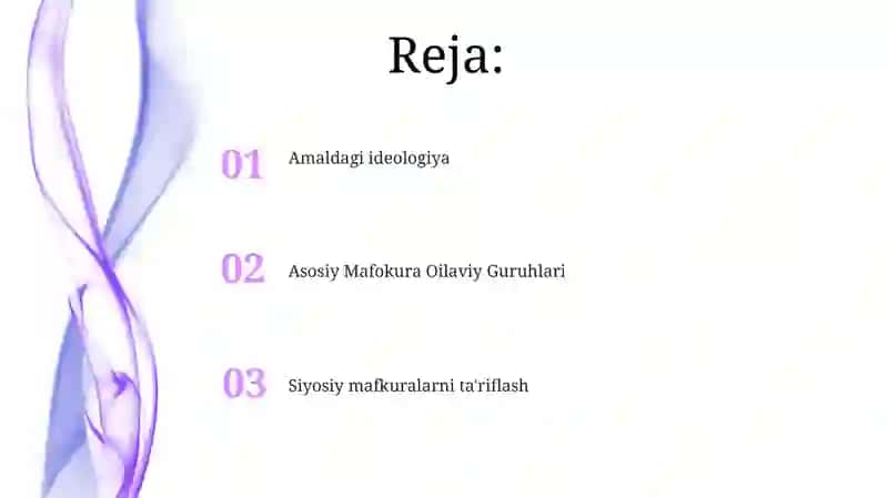 Siyosiy mafkuralarni ta'riflash 2