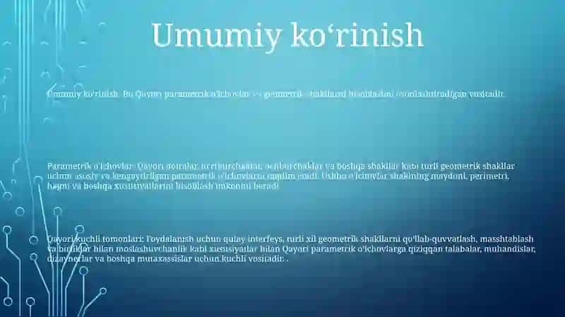 Parametrik Olchamlar Qayori 2
