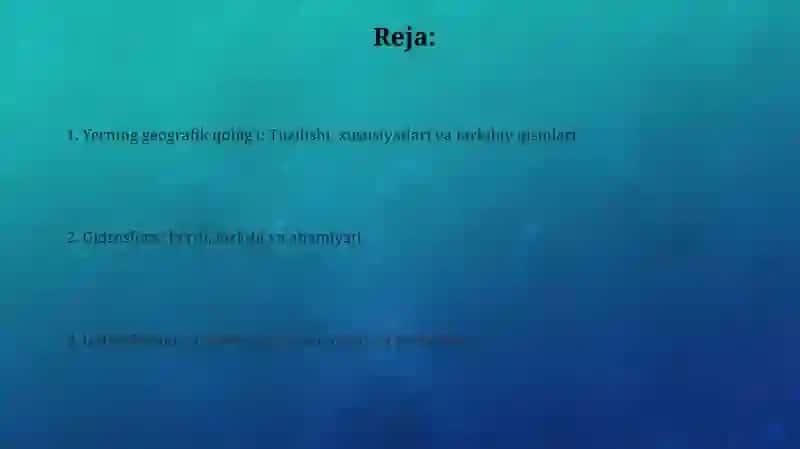 Yerning geografik qobiqi 2