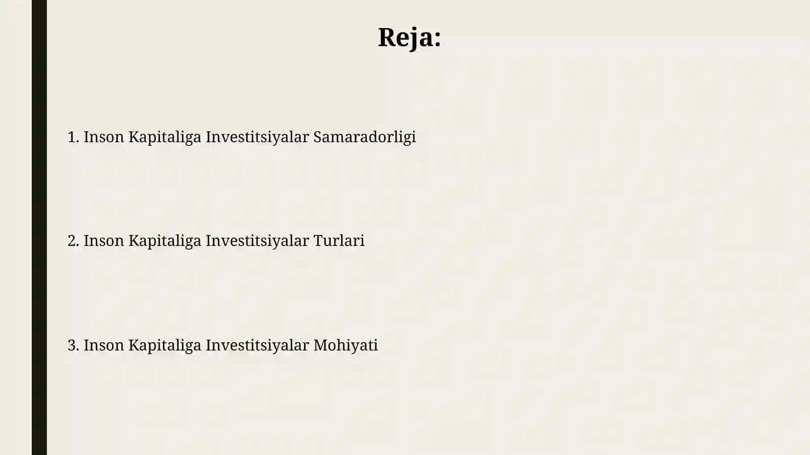 Inson kapitaliga investitsiyalar 2