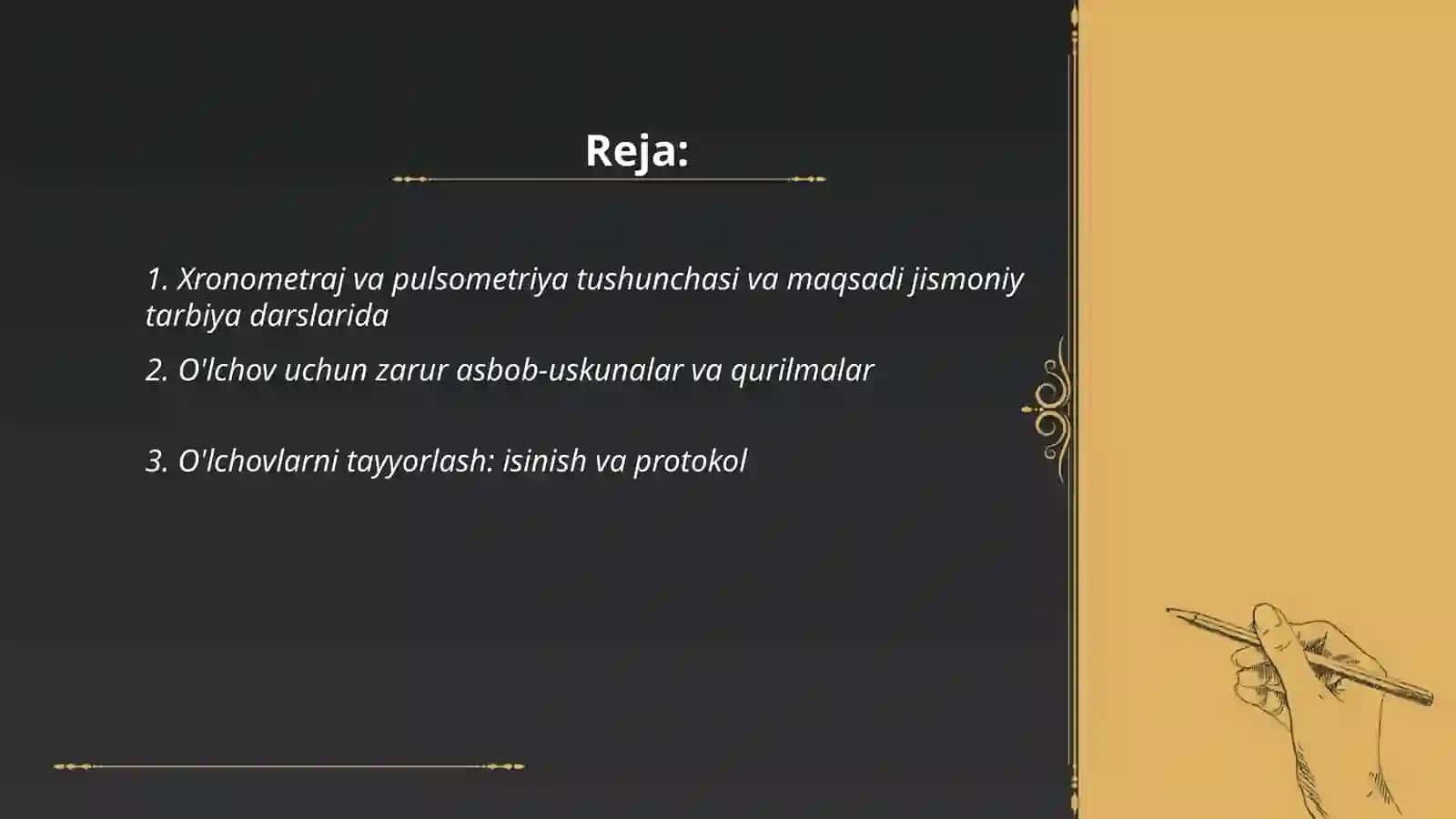 Jismoniy tarbiya darslarida xronometraj vapulsometriya o'tkazish uslubiyati 2