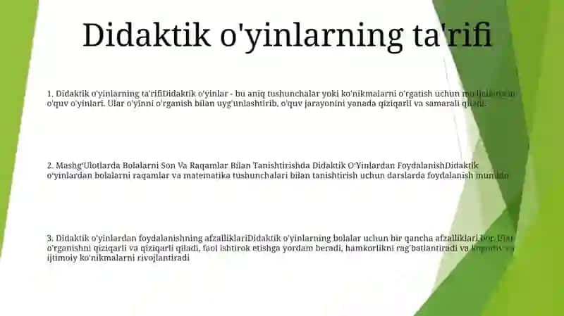 MashgʻUlotlarda Bolalarni Son Va Raqamlar Bilan Tanishtirishda Didaktik OʻYinlardan Foydalanish 2