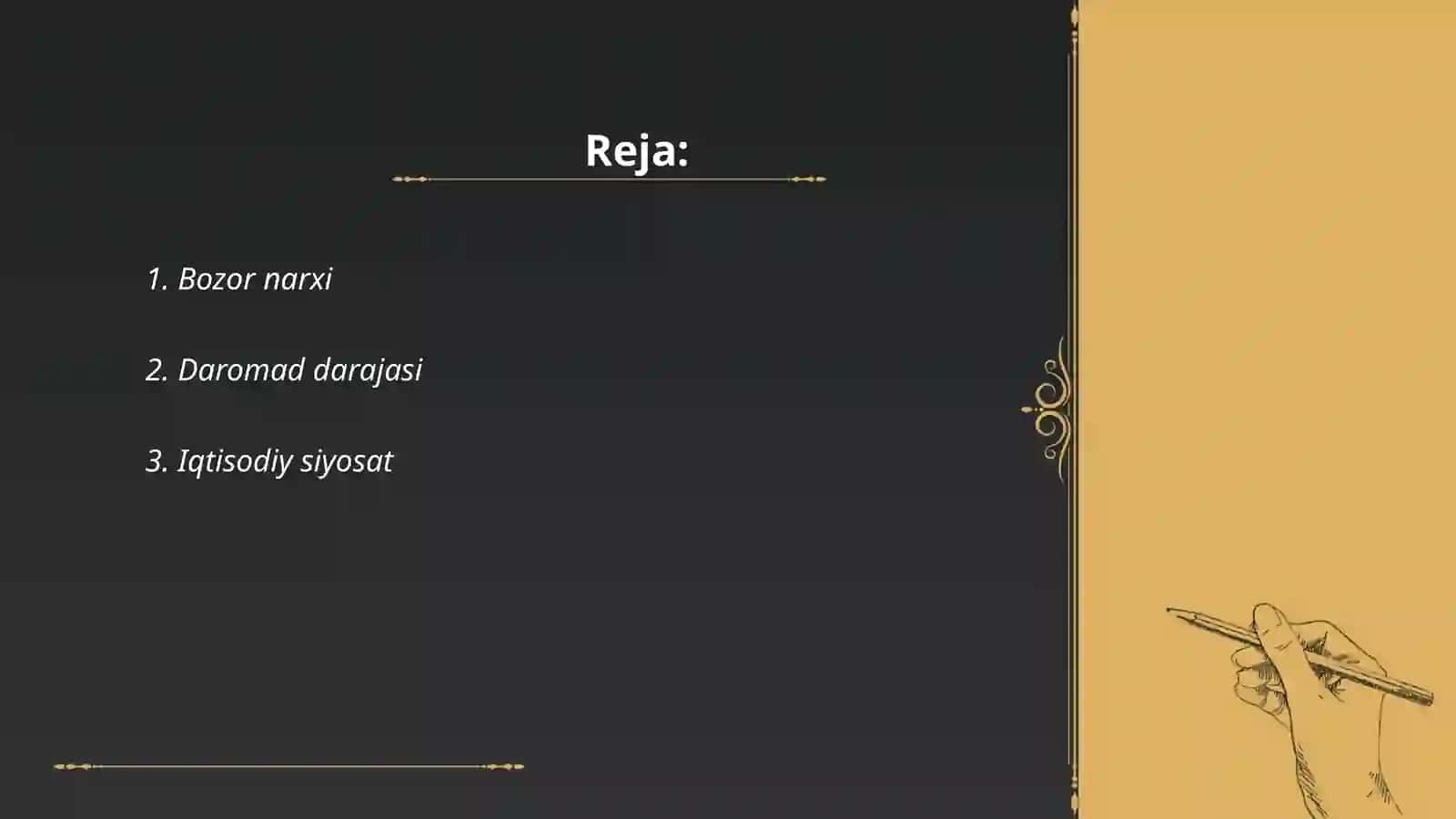 Talab va taklifga ta'sir etuvchi omillar va ularga doir grafiklar 2