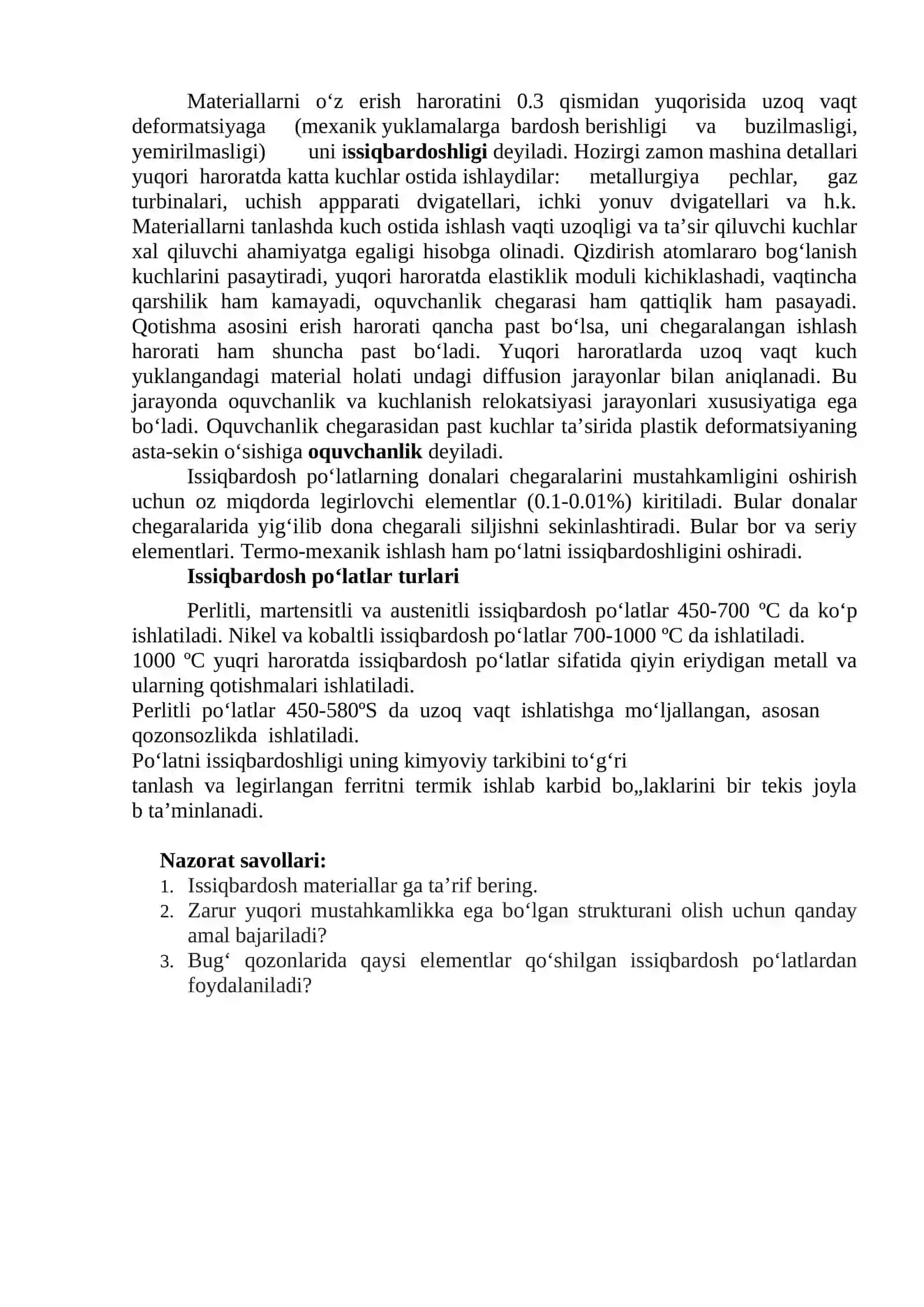 Olovbardosh va issiqbardosh po‘latlarning mikrostrukturasini tahlili 2