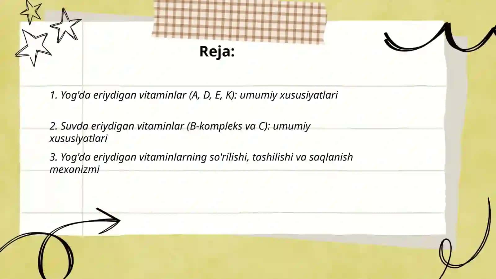 Yog'da va suvda eruvchi vitaminlar 2