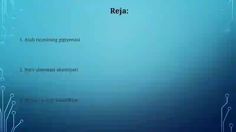 Irsiyat va irsiy kasaliklar.Nerv tizimining ahamiyati va gigiyenasi 2