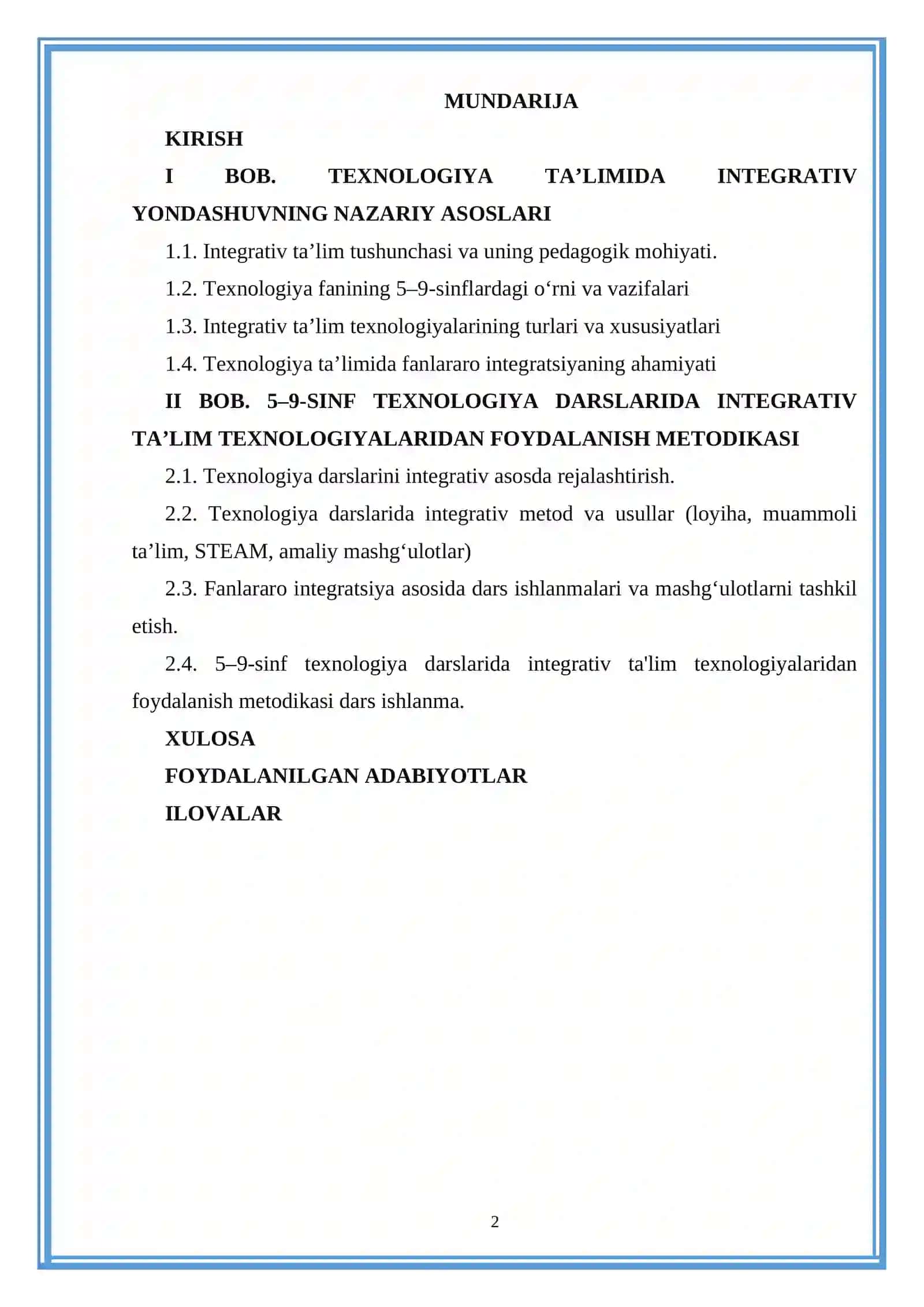 Integrativ ta'lim texnologiyalari 2