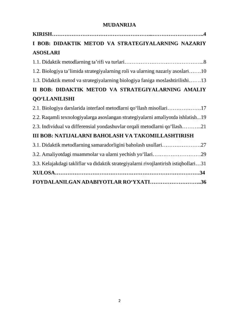 Biologiya darslarida didaktik metod va strategiyalarni amaliyotda qo‘llash 2