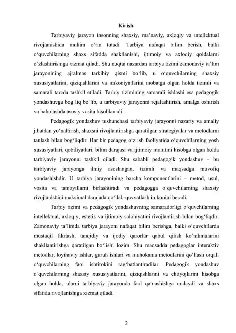 TARBIYA TIZIMIGA PEDAGOGIK YONDASHUV 2