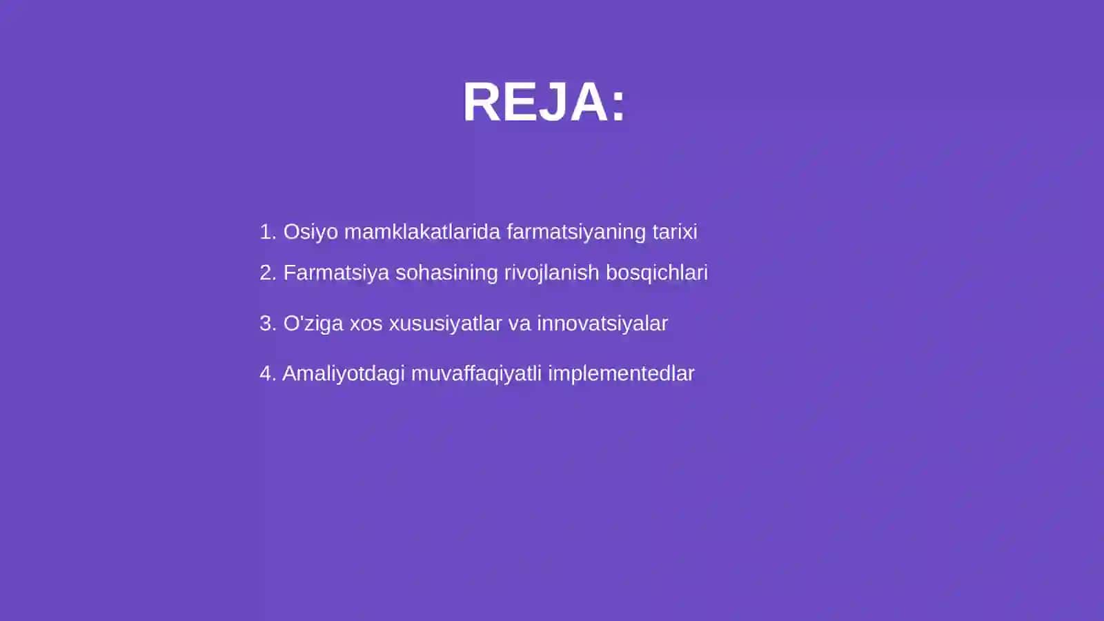 Osiyo mamklakatlarida farmatsiyani rivojlanishi o'ziga xosligi 2