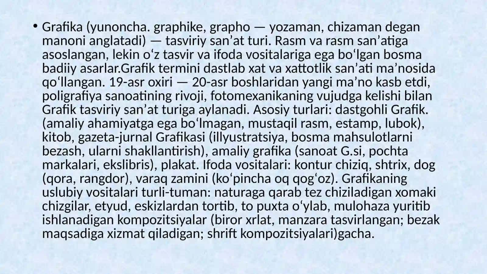 GRAFIKA TARIXI VA TARAQIYOTI .  QADIMGI ,,GEOMETRIK GRAFIKA TARIXIGA' OLIMLARIMIZNING QO‘SHGAN HISSALARI 2