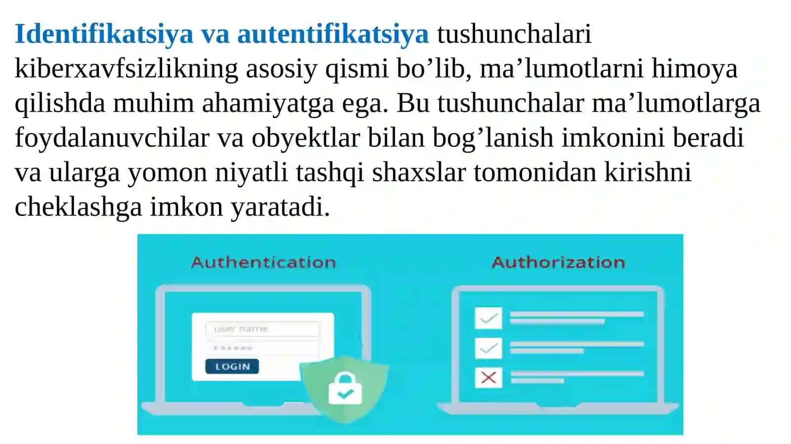 Identifikasiya va autentifikasiya vositalari 2