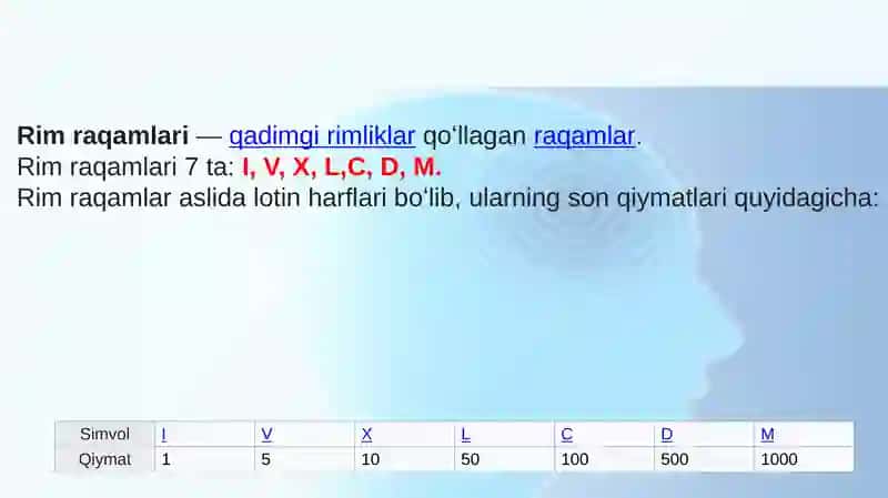 Rim raqamlari 2