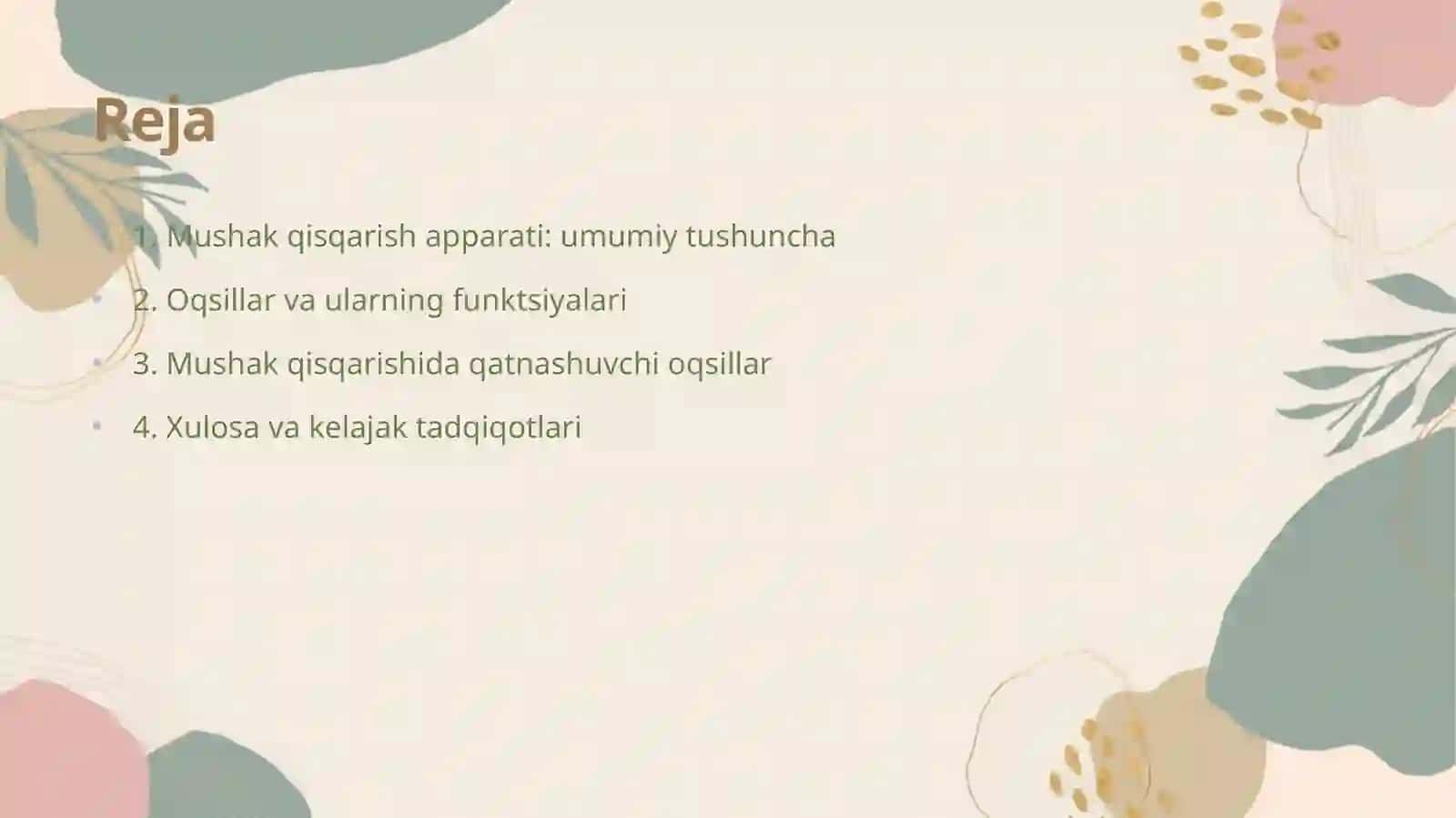Mushak qisqarish apparati oladigon oqsillar 2