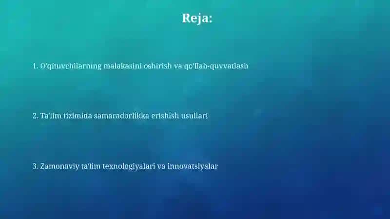 Tarbiya tizimida samaradorlikka erishish usullari 2